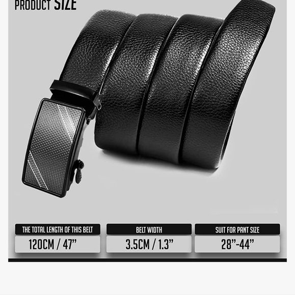 Men's Comfort Adjustable Belt Casual Dress Automatic Buckle Fashion Luxu… - Picture 4 of 5